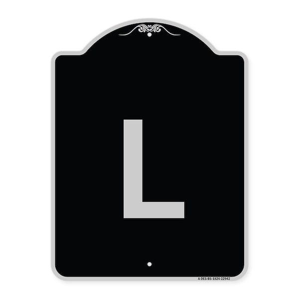 Sign with Letter L Heavy-Gauge Aluminum Architectural Sign, 24" x 18", BS-1824-22942